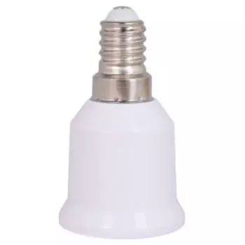 Переходник Е14-Е27, пластик, белый