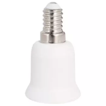 Переходник ЭРА E14-E27, пластик, белый