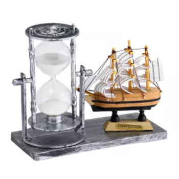 Песочные часы Фрегат, 15.5х6.5х12.5 см, сувенир