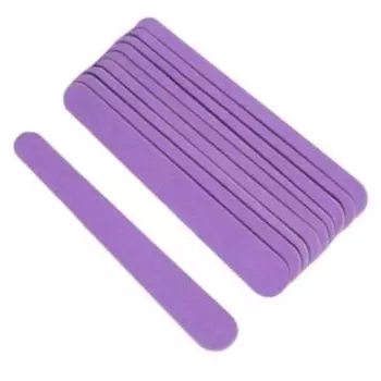 Пилка-наждак Queen Fair, 10 шт, деревянное основание, в ассортименте