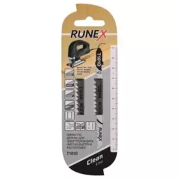 Пилки для лобзика Runex T101D по древесине, ДСП, фанере, 6 з/д, 100x75 мм, 2 шт