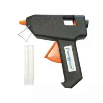 Пистолет клеевой, 2 стержня 11ммх15см, кабель 1,2 м, защитный кожух, подставка, 80Вт, 220В