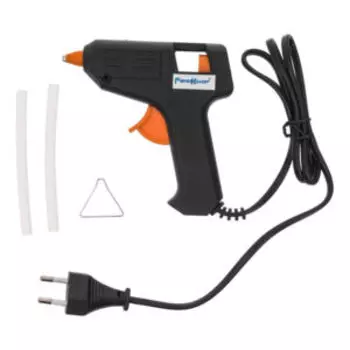 Пистолет клеевой, 2 стержня, защитный кожух, подставка, 7ммх10см, кабель 1 м, 10Вт, 220В