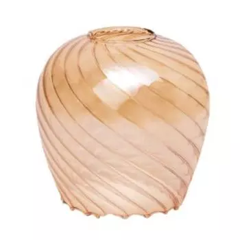 Плафон Элетех Ладера, Е27, 127 мм, стекло, рифленый, косой, янтарь