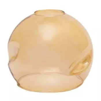 Плафон Элетех Полусфера, Е27, 130 мм, стекло, мятый янтарь