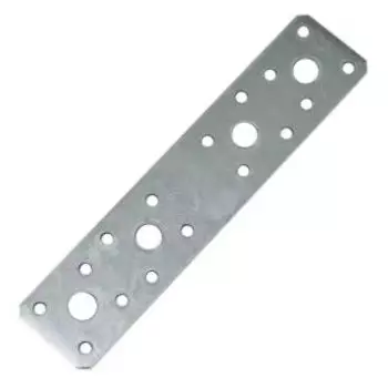 Пластина перфорированная, 180х40х3 мм, оцинкованная