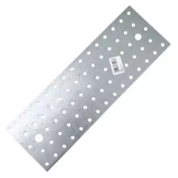 Пластина перфорированная, 300х100х2 мм, оцинкованная