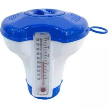 Плавающий дозатор химикатов с термометром, пластик
