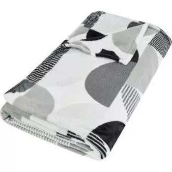 Плед Ardenza Arli, 200х220 см, микрофибра, фланель, полиэстер, черно-белый