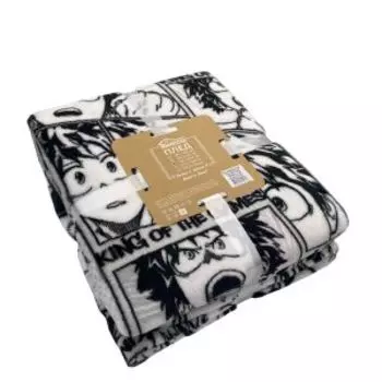 Плед Belezza Anime boys, 180х200 см, микрофибра, черно-белый