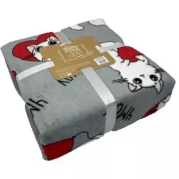 Плед Belezza Кот-глазастик, 150х200 см, микрофибра, полиэстер