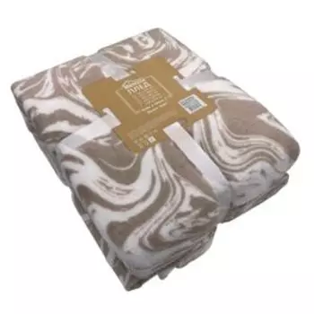 Плед Belezza Мрамор, 220х240 см, микрофибра, бежевый