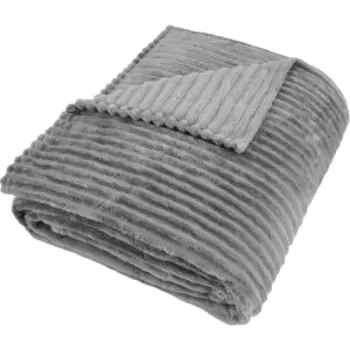 Плед Casa Conforte Terra, 200х220 см, микрофибра, фланель, серый