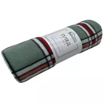 Плед Dandy, 120x150 см, флис, красно-зеленый