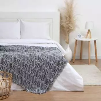 Плед Этель Hypnosis, 130х180 см, хлопок/полиэстер, серый