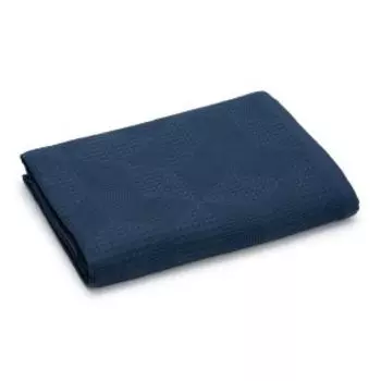 Плед-покрывало вафельное Cleanelly Basic Калейдоскоп, 200х140 см, гладкокрашенный, 100% хлопок, 230 г/м2, синий