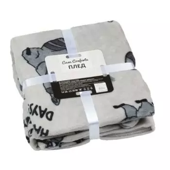 Плед Raccoon, 150х200 см, микрофибра, светло-серый