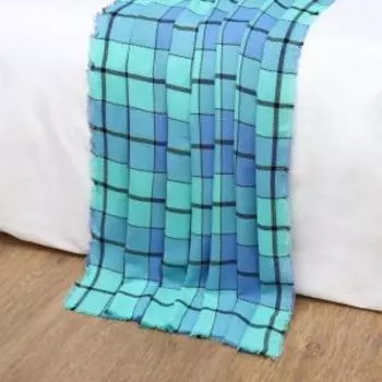 Плед Рио, 150х200 см, хлопок/акрил, голубой