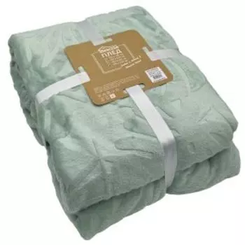 Плед Savane, 200х220 см, микрофибра, зеленый