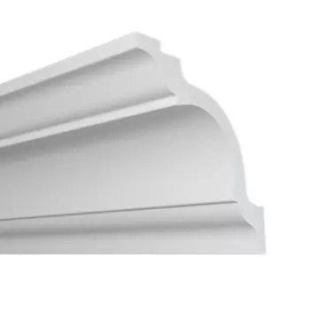 Плинтус потолочный экструдированный ПЛИНТЭКС I80/80SC, 80х80х2000мм, белый