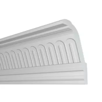 Плинтус потолочный экструдированный ПЛИНТЭКС IC35/55SCK, 35х55х2000мм, белый каннелюр