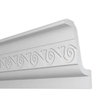 Плинтус потолочный экструдированный ПЛИНТЭКС J40/60SCЛ, 40х60х2000мм, лилия, белый