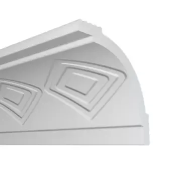 Плинтус потолочный экструдированный ПЛИНТЭКС U50/50Р, 50х50х2000мм, ромб белый
