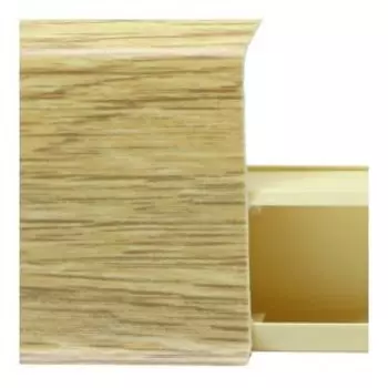 Плинтус Tera, ПВХ, 72 мм, 711 Дуб Антрацит