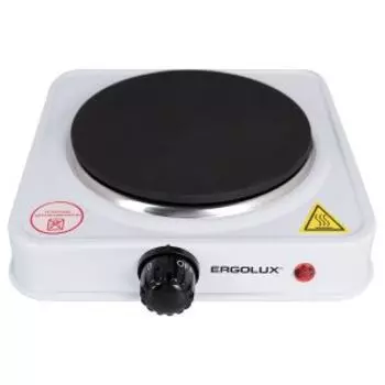 Плитка электрическая Ergolux ELX-EP03-C01, 1 конфорка, 1000 Вт, закрытый нагревательный элемент