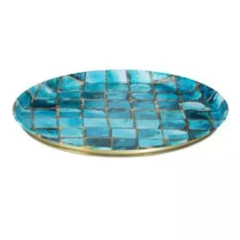 Поднос Fioretta Turquoise, 33 см, металл