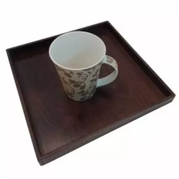 Поднос квадратный Сэнди, 26.2х26.2 см, дерево