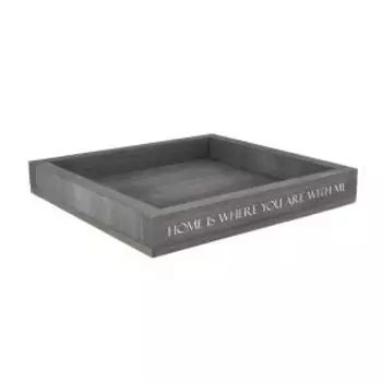 Поднос-мини Лайн П4, 16х16х2.6 см, дерево, серый