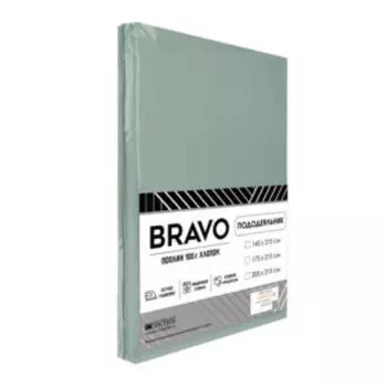 Пододеяльник Браво, Евро, 205х215 см, поплин, зеленый