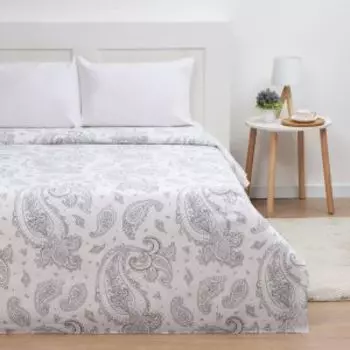 Пододеяльник Экономь и Я Узоры востока, 1.5-сп, 147х210 см, бязь, хлопок 120г/м2, серый