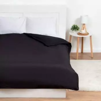 Пододеяльник Этель, Евро, 200х215 см, поплин, черный