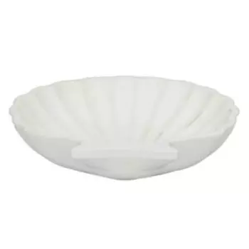 Подставка декоративная для мелочей Ракушка, 11х11 см, гипс, белый