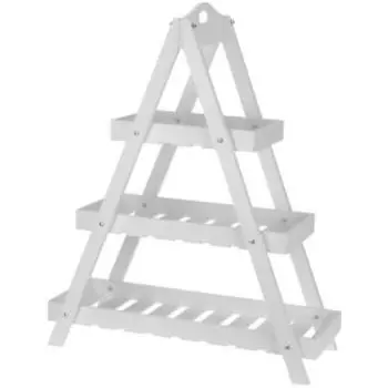 Подставка для цветов, 3 яруса, 24x60x70 см, дерево, белый