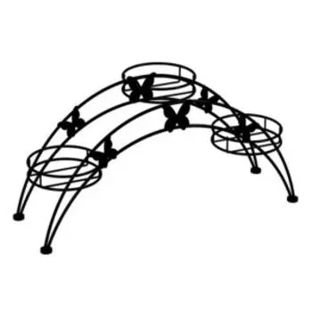 Подставка для цветов Арка на 3 горшка, 50х15х22см, черный