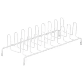 Подставка для крышек горизонтальная, 13,7 х 34 х 9,5 см, белая, сталь