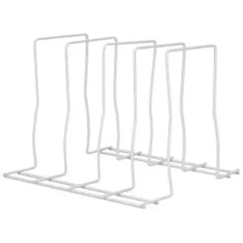 Подставка для крышек вертикальная, 25х23.5х20 см, белая, сталь