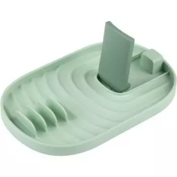 Подставка для кухонной утвари, 18х11.5 см, зеленый, пластик