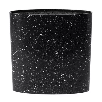 подставка для ножей, черная, 16*16*6.5см, пластик