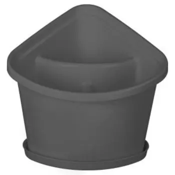 Подставка для столовых приборов с поддоном, 176х150х151 мм, серый