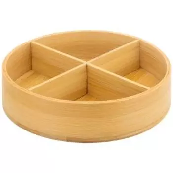 Подставка крутящаяся с 4 секциями, 24 см, бамбук