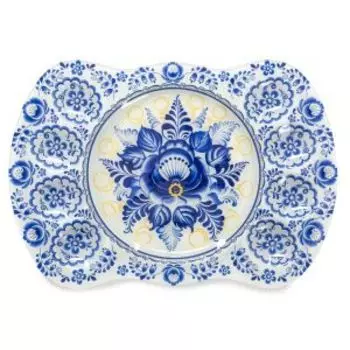 Подставка пасхальная Shelley для 8 яиц и кулича, 33 см, стекло