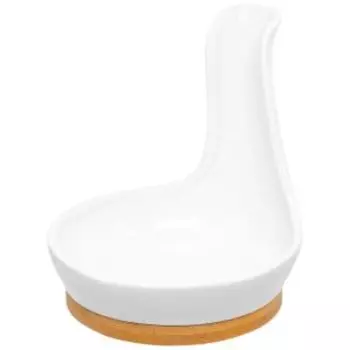 Подставка под ложку Elan Gallery Айсберг, 12х12х13 см, бамбук/фарфор