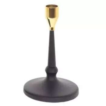 Подсвечник, 10.5х10.5х16.5 см, металл, черный