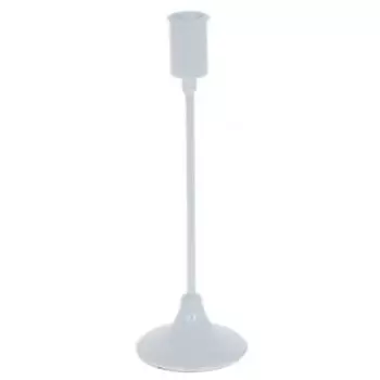 Подсвечник, 7.5х7.5х23 см, металл, белый