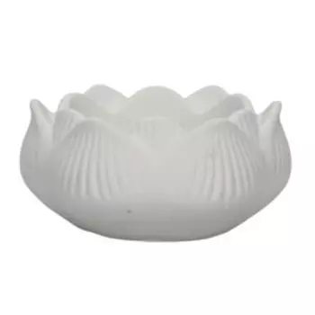 Подсвечник декоративный Лотос, 4.5х9 см, гипс, белый