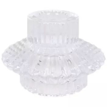 Подсвечник Юбочка прозрачный, 5.3х7.5х7.5 см, стекло